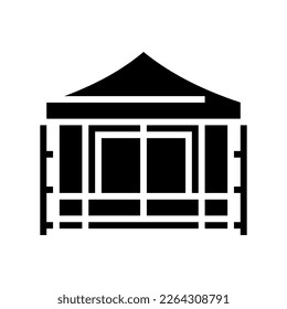 house tent vacation glyph icon vector. house tent vacation sign. isolated symbol illustration