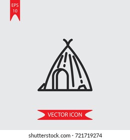 House, tent vector icon, illustration symbol