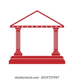 House Terrace icon vector illustration logo design