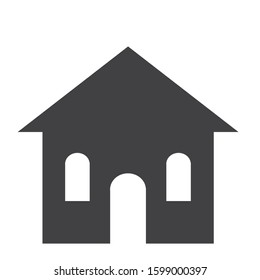 a house that has two windows and one door