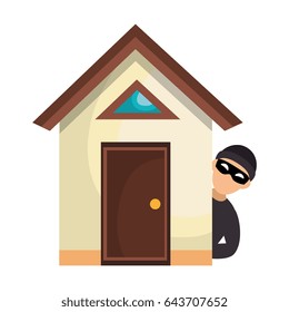 house with thief avatar character icon
