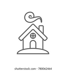 House thin icon vector.
