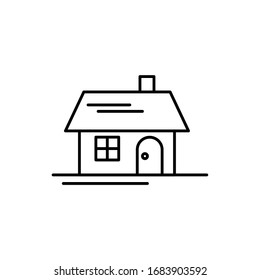 House dünnicon.Vektorillustration illustration.flach design.house line icon.black color