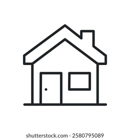House thin line icons. Perfect pixel on transparent background