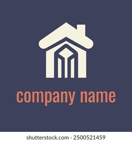 House Thin Line Real Estate Logo
