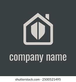 House Thin Line Real Estate Logo
