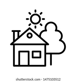 house thin line vector icon