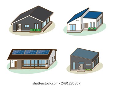 Casa de Ilustración vectorial tridimensional. Construyendo Ilustración vectorial.