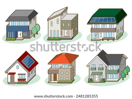 House three-dimensional vector illustration. Building vector illustration.