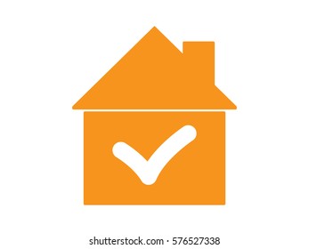 House tick icon, vector illustration eps10
