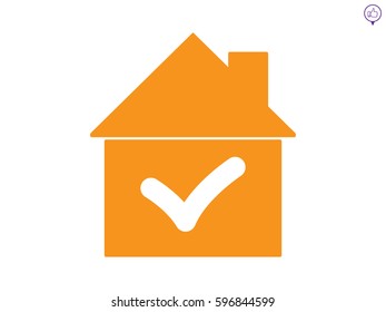 House tick icon, vector illustration eps10
