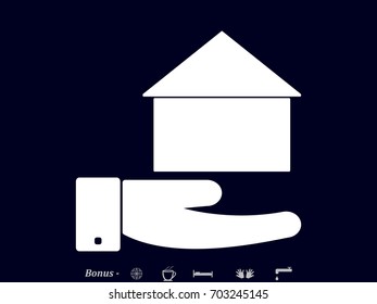 House tick icon, vector illustration eps10