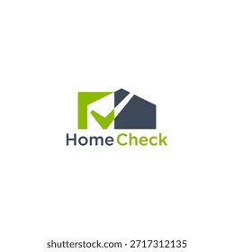 Casa com design de logotipo de carrapato. casa com carrapato adequado para negócios e logotipos de empresa de investimento de propriedade confiável. casa com carrapato vetor plano elemento de modelo de design.