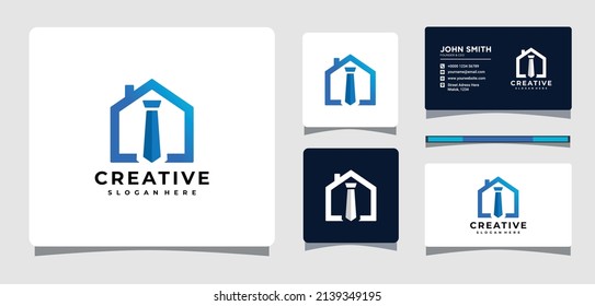 House With Tie Business Logo Template Design Inspiration