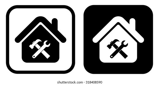 House with tool icon . Vector illustration