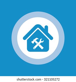 House with tool icon . Vector illustration