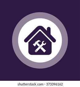 House with tool icon . Vector illustration