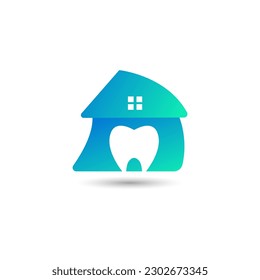 Diseño del logotipo de la casa y los dientes