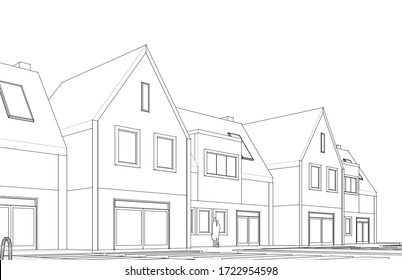 House Traditional Architecture 3d Illustration