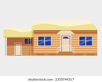 House traditional building. Mansion home, apartment vector