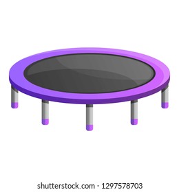 House trampoline icon. Cartoon of house trampoline vector icon for web design isolated on white background