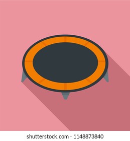 House trampoline icon. Flat illustration of house trampoline vector icon for web design
