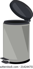 House trashbin, illustration, vector on a white background.