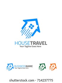 House travel logo template vector