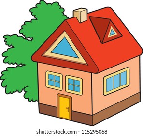 house with tree