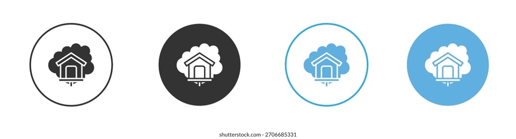 Haus Baum Symbol Logo Vorlage Design Set