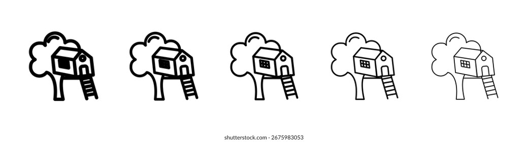 House tree icon for mobile concept and web design.