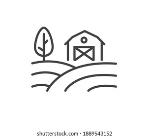House and tree logo design vector template
