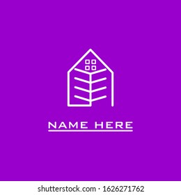 house and tree logo, flat, easy, branded, good