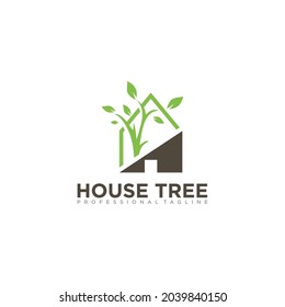 House Tree Logo. Full vectors.
100% editable and scalable