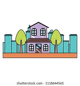 house and trees design