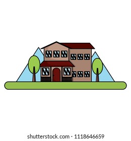 house and trees design