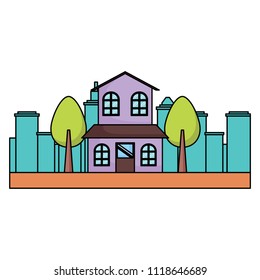 house and trees design