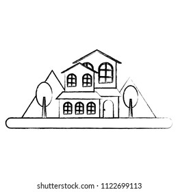 house and trees design