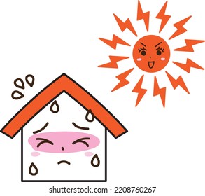 A House With A Troubled Face In The Hot Sun