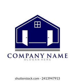 House with two door illustration design vector