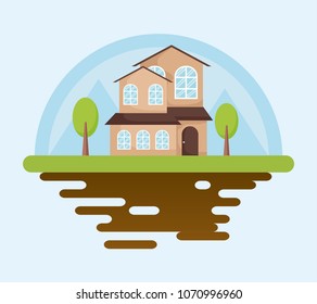 house of two floors