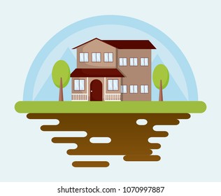 house of two floors