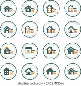 house type icon set for web sites and user interface