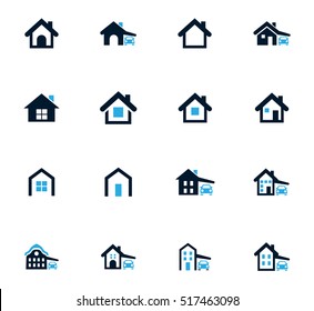 House Type Icon Set For Web Sites And User Interface