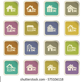 house type icon set for web sites and user interface