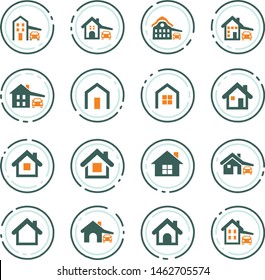 house type vector icons for user interface design