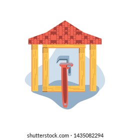 House under construction design vector ilustration