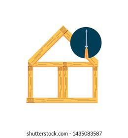 House under construction design vector ilustration