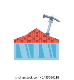 House under construction design vector ilustration