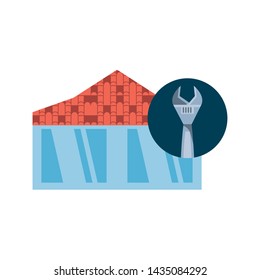 House under construction design vector ilustration
